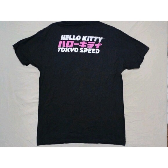 Hello Kitty T-Shirt Men L Black Tokyo Speed Sanrio #1 S/S Front Print Graphic - Picture 4 of 5